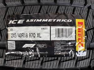 屋内保管 2020年製 ピレリ アイス アシンメトリコ 245/40R18 97Q XL 245/40-18 スノー スタッドレス タイヤ 未使用 新品 No.2