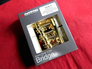 ★新品セール/最安値！★GOTOH／201B-4-GG◆国産 高品質 高精度！ ４弦 Bass用ブリッジ ゴトー G/Gold/ゴールド