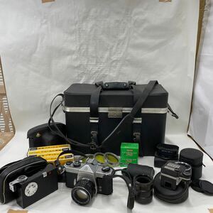 ジャンク/返品不可　カメラセット　ASAHI PENTAX SL、Super-TAKUMAR F1.8 55mm、東芝フラッシュ6N、露出計など　#i53908 j7