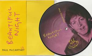 Paul McCartney　ポール・マッカートニー　Beautiful Night　UK盤 ピクチャーディスク仕様 7” シングルレコード　：　Ringo Starr 