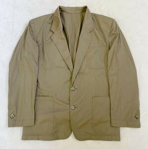 90s　Yves Saint Laurent　イヴ・サンローラン　テーラードジャケット　コットンジャケット　50号　メンズ　Lサイズ　肩パッド入り　古着