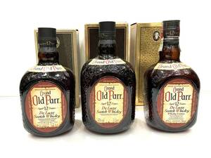 Grand Old Parr/12years/グランドオールドパー/ウィスキー/アルコール43％/750ml×2/1000ml×1/3本まとめ/未開封/返品不可/送料落札者負担