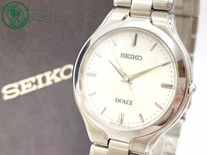 AK0604986　＃ SEIKO セイコー DOLCE ドルチェ 8J41-0A10 クォーツ QZ 腕時計 アイボリー文字盤 シルバー 純正ベルト ケース付き