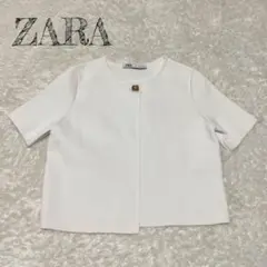 ZARA ザラ ☆ プレーンニット クロップドカーディガン