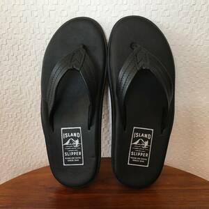 24.0cm（US 6）｜ ISLAND SLIPPER アイランド スリッパ PB202 サンダル 黒 ブラック スムースレザー ハワイ オアフ (新品)(即決)(正規品)