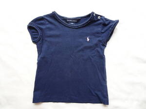 ラルフローレン★RALPH LAUREN★ラウンドネックTシャツ★紺★24M