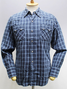 Warehouse (ウエアハウス) Western Shirt / チェックウエスタンシャツ ネイビー size 38(M)