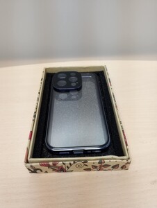 y053111k iPhone 15 Pro ケース 全面カバー ロック機能付き+マグネット式 強化ガラス ガラスケース 両面ケース 黒