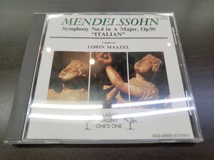 CD / MENDELSSOHN : “ITALIAN” / メンデルスゾーン 　交響曲 第4番 イ長調『イタリア』 / 『D38』 / 中古