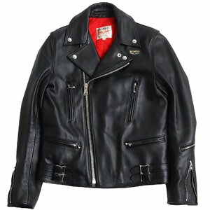 極美品 Lewis Leathers ルイスレザー ライトニング レザー AVIAKIT ダブルライダースジャケット ブラック 36 イングランド製 メンズ