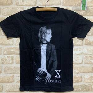 新品 X JAPAN YOSHIKI イラスト Tシャツ Sサイズ　海外製　エックス ジャパン　半袖 黒 