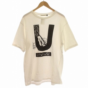 アンダーカバー UNDERCOVER Tシャツ 半袖 ロゴ カットソー 4 L相当 白 ホワイト /☆G メンズ