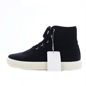 未使用品 メゾンマルジェラ 22 Maison Margiela 22 CANVAS HIGH TOP キャンバスハイトップ スニーカー 40 25cm 黒 ブラック S57WS0412 /KH