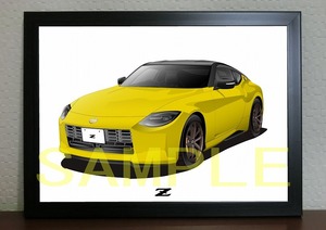 NISSAN 日産 フェアレディZ FAIRLADY Z デジタルイラスト 自動車アートA4