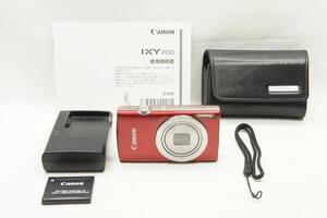 【適格請求書発行】美品 Canon キヤノン IXY 200 コンパクトデジタルカメラ レッド ケース付【アルプスカメラ】241023w