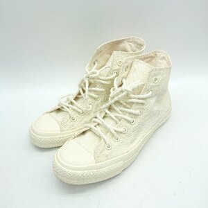 ◇ Θ CONVERSE コンバース ロゴ装飾 オールスター ハイカットスニーカー サイズ26 アイボリー レッド メンズ E