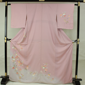 [Yy]訪問着　171cm　桜色草花柄　AB4920　