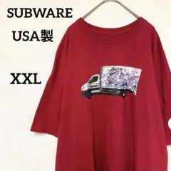 【美品】USA製 SUBWARE サブウェア Tシャツ 半袖 トラック XXL