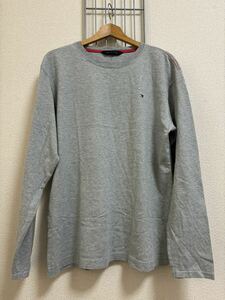 ［TOMMY HILFGER］トミーヒルフィガー　長袖Tシャツ グレー　L 0240802-483