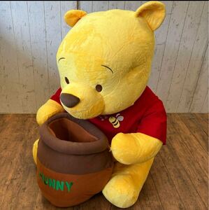 ディズニー Disney くまのプーさん POOH 特大 大型 ぬいぐるみ クッション おもちゃ ホビー 蜂蜜壺 ツボ ビンテージ ヴィンテージ 大きい