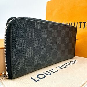 3840【美品】LOUIS VUITTON ルイヴィトン ダミエ グラフィット ジッピーウォレット ヴェルティカル 長財布 ウォレット N63095/CA2106