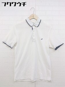 ◇ green label relaxing グリーンレーベル UNITED ARROWS 鹿の子 半袖 ポロシャツ サイズM オフホワイト メンズ