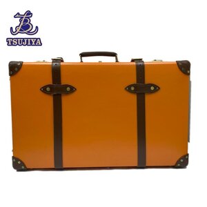 ※大型送料※◆大幅値下げ！★難あり★GLOBE_TROTTER グローブトロッター　サファリ　トランク　オレンジ　中古B【辻屋質店B1456】