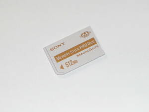 動作保証！SONY Memory Stick PRO Duo 512MB MAGIC GATE　①