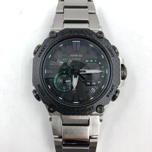 【中古】G-SHOCK MTG-B2000XD-1AJF シルバー×グリーン タフソーラー 電波時計 ベルト小キズ ジーショック[240024483997]