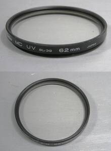 Kenko 　(765)　 美品・レンズフィルタ　62mm 　UV （紫外線防止、レンズ保護）　ケンコー