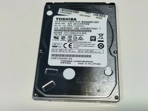 【使用時間2564時間】東芝 1TB(1000GB) SSHD MQ02ABD100H 2.5インチ 9.5mm厚 CrystalDiskInfo正常判定【0BQT】