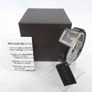 tyom 6664-3 341 稼働品 GUCCI グッチ 腕時計 3600J レザーベルト箱ギャラ取説付き 電池交換済み レディース