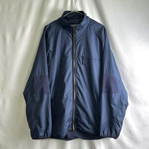 00s NIKE デザイン メッシュ エルボー ナイロン ジャケット L ネイビー フィリピン製 ナイキ 80s 90s 古着 オールド ビンテージ