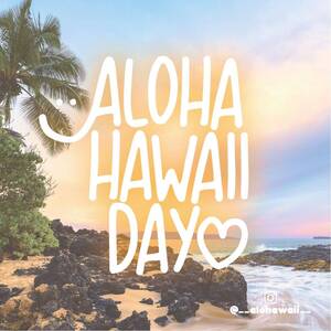 ALOHA HAWAII DAYステッカーsmile 白色 ハワイ アロハ USDM HDM