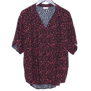 SAINT LAURENT ペブルプリントバケーション半袖シャツ サイズ41 ブラック 596009 Y1A78 サンローラン Pebble Printed Vacation Shirt