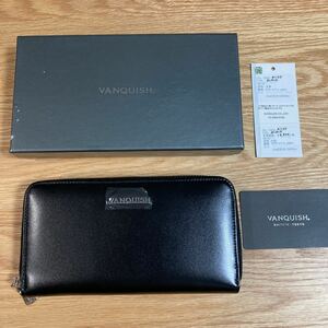 ￥10780 即決 新品 VANQUISH ヴァンキッシュ 牛革 ルストロ IQOSケース（横長型） 黒 ブラック アイコスケース 本革 レザー