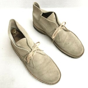 Clarks/クラークス★クレープソール/スエード本革/デザートブーツ【8/26.5/beige/ベージュ】ワラビー/チャッカ/boots/Shoes◇pZ-190