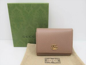 【未使用】GUCCI グッチ GG プチマーモント 三つ折り財布 474746・534563 6K71 CE3