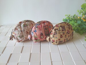 ★★★　ハンドメイド　ミニポーチ　３個セット【カントリー】★★★