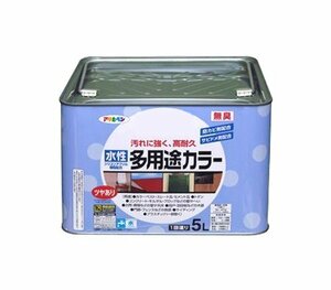 まとめ買い アサヒペン 水性多用途カラー 5L アイボリー 〔3缶セット〕