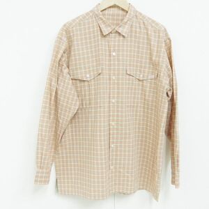 【即決】◆PAPAS MANIERE DE HEMING パパス◆長袖シャツ トップス オレンジチェック サイズL メンズ ＃900738