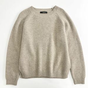 Ii26 WEEKEND MaxMara マックスマーラ 長袖ニット セーター ラグラントップス プルオーバー ケーブルニット ベージュ系 レディース 女性服