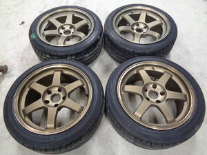 RAYS/レイズ VOLK Racing/ボルクレーシグ TE37C ブロンズ 17×8.5J+30＆17×9J+22 PCD114.3×5 225/45R17 2021年製＆245/40R17 2023年製