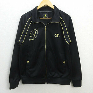 D■ドレスキャンプ×チャンピオン/DRESS CAMP×Champion ラグラン トラックジャージ JKT【M程度】黒/MENS/50【中古】