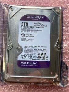 Western Digital SATA HDD 2TB purple WD22PURZ 未使用品