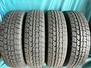 ⑥2022年製155/65R13バリ山！ツブ有り！中古スタッドレスタイヤ4本セット　DUNLOP WINTER MAXX 02 WM02 ダンロップ ウィンターマックス