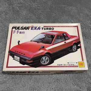 絶版 [オオタキ] 1/24 N12 日産 パルサー クーペ エクサ ターボ 未組立 ボディ開封あり 純正ホイール入り FFモーターライズ 赤ボディ