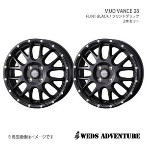 WEDS-ADVENTURE/MUD VANCE 08 マーチ K13 アルミホイール2本セット【14×5.0J 4-100 INSET35 FLINT BLACK】0041122×2