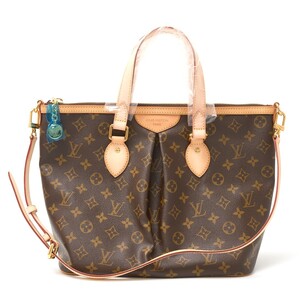 LOUIS VUITTON ルイヴィトン パレルモ PM M40145 2WAY ハンド ショルダーバッグ モノグラム×レザー ブラウン×ゴールド レディース