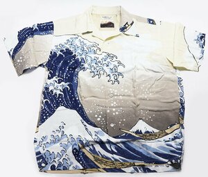 SUN SURF × Hokusai (サンサーフ × 葛飾北斎) スペシャルアロハシャツ “神奈川沖浪裏” SS37651 未使用品 オフホワイト size XL